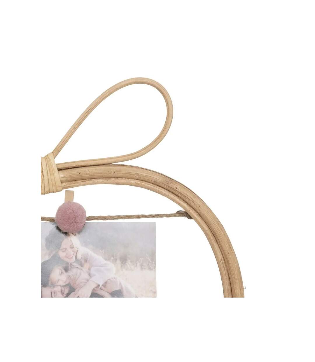 Porte-Photo en Rotin Campagne 35cm Beige