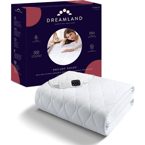 Couverture chauffante Dreamland Dreamy Night 195x90 cm Blanc