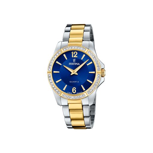 Festina 20594 Dameur, Stål/Guld/Blå, 35 mm