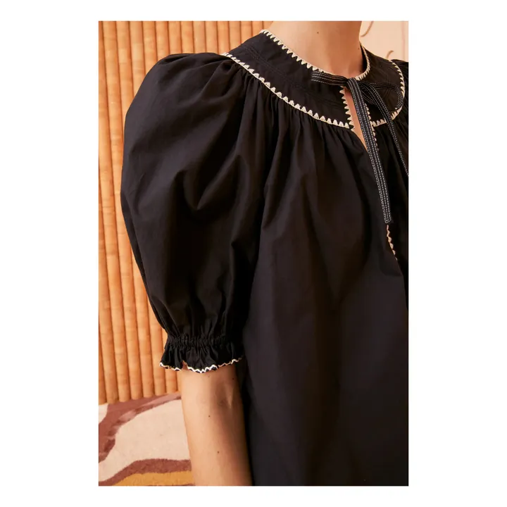 Ulla Johnson Blouse Ruby Popeline de Coton | Noir
