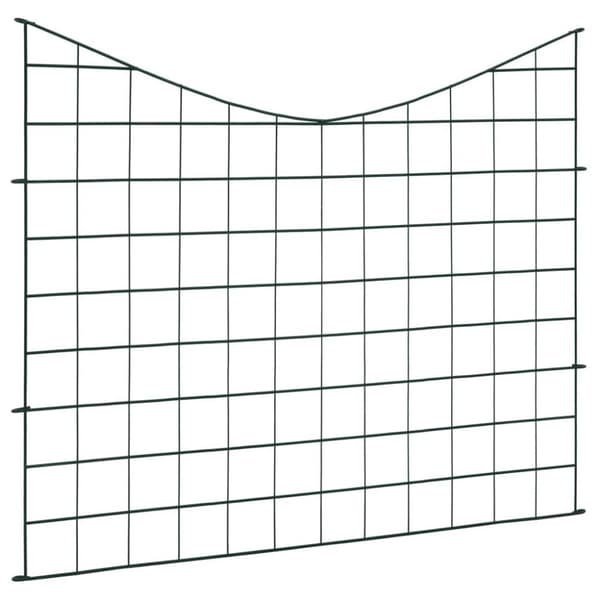 vidaXL Gjerdesett buet lavere 77,5x64 cm grønn
