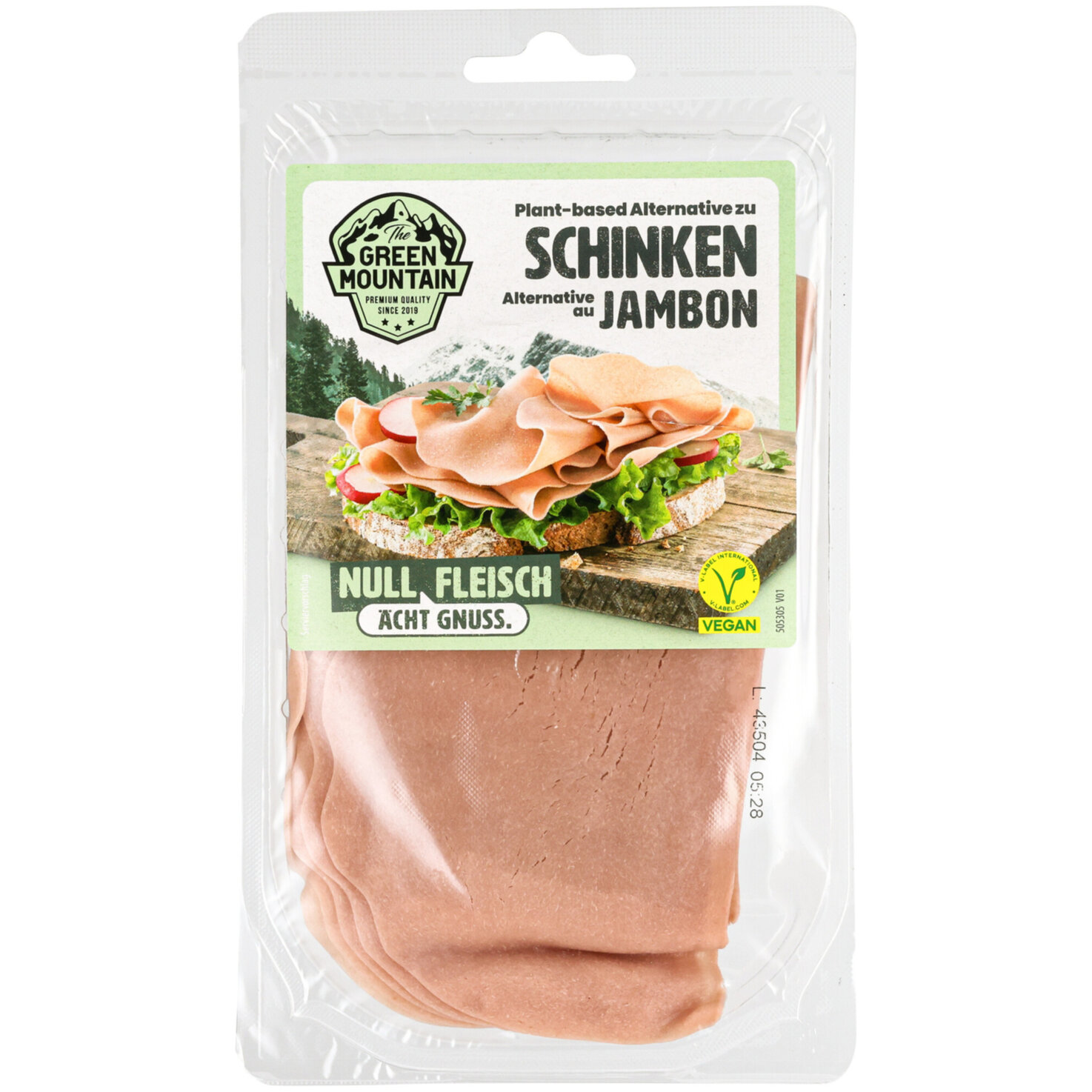 The Green Mountain plant-based vegane Alternative zu Schinken -