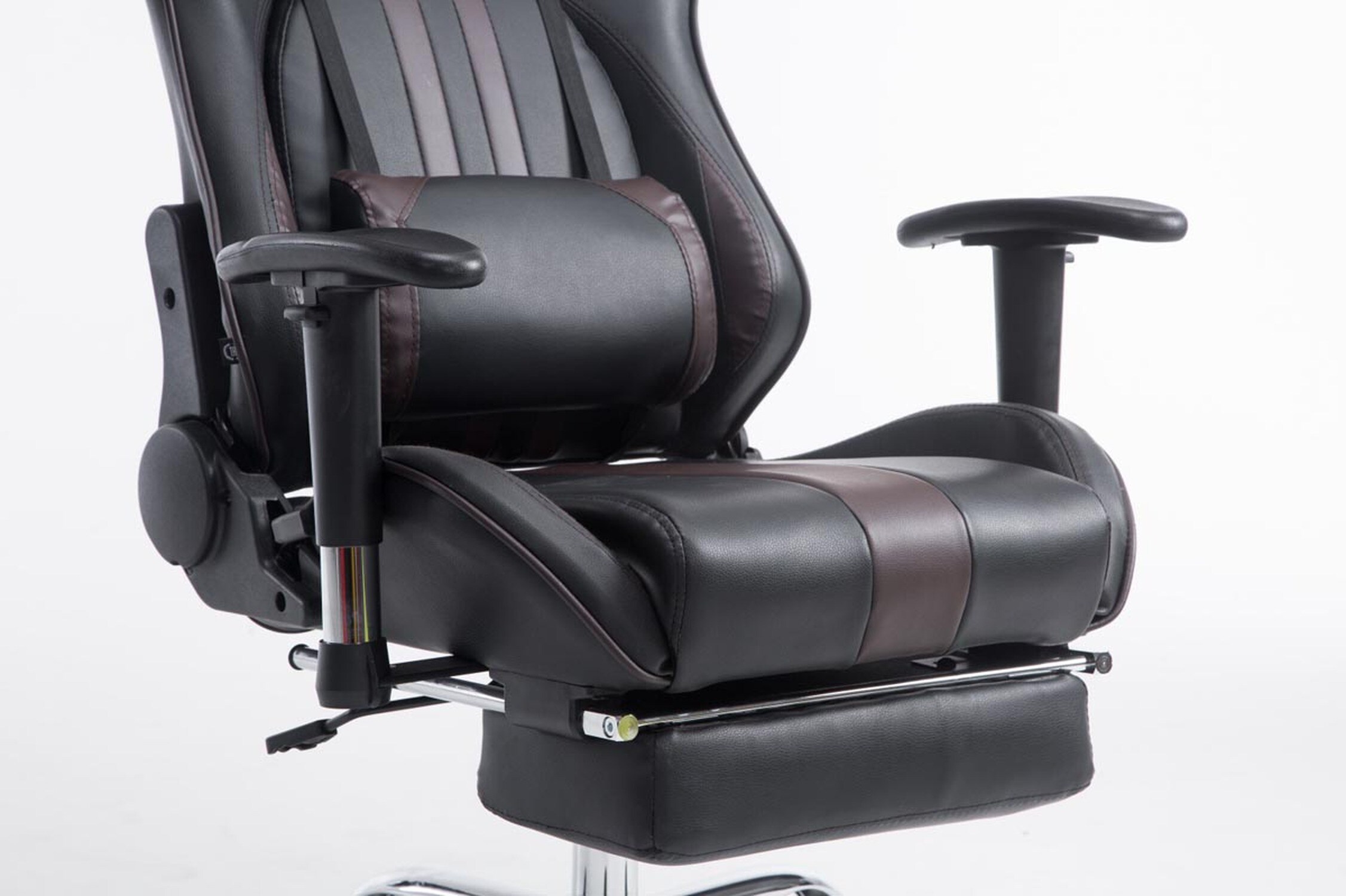 TPFLiving Racing Bürostuhl Limitless mit FußablageSchwarz/Blau