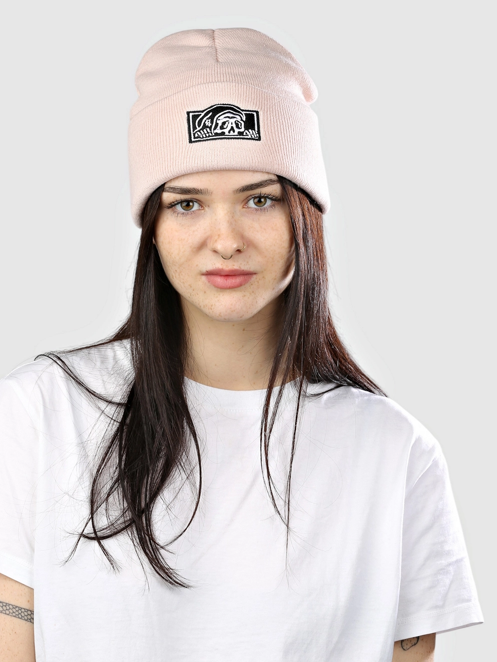 Lurking Class Gas Station Box Logo Beanie pink