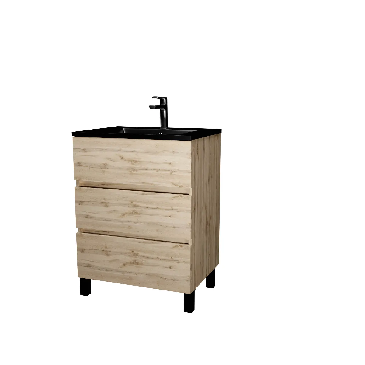 AURLANE TIMBER - Meuble salle de bain 60 cm