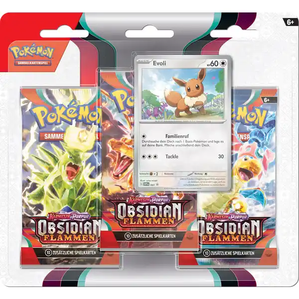 Pokemon Trading Card Game 3 Booster + Promokarte