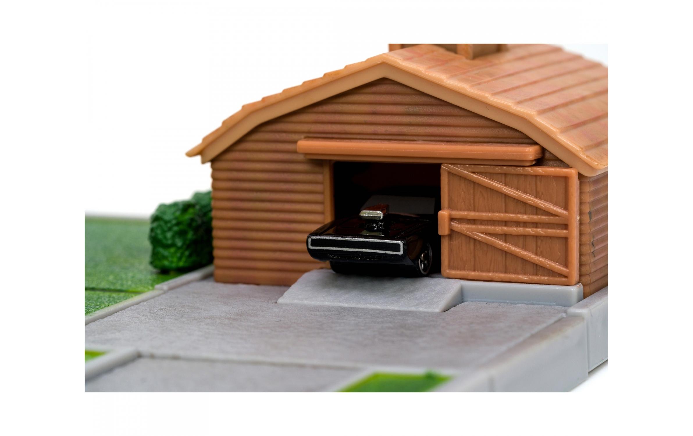 Fast & Furious Diorama Dom's House mit 2 Nano CarsFast & Furious Dom Toretto Haus Diorama mit zwei Modellautos