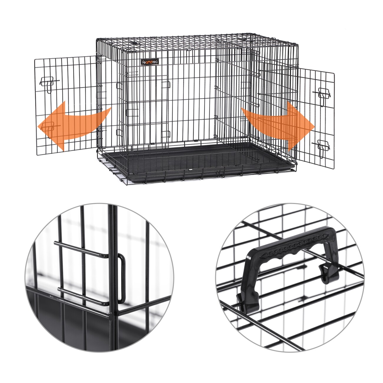 FEANDREA Hundekäfig mit Trennwand