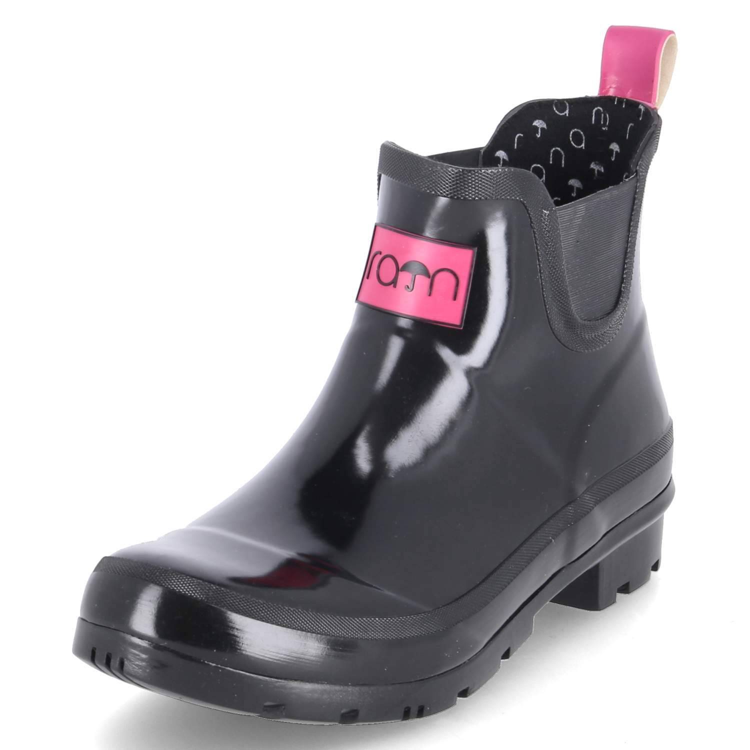 Rajn Chelsea Boots GLOSSY - black