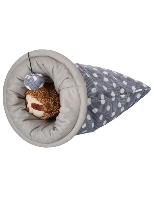 Adori Slaapzak Dotty - Kattenbed - Ø 30x53 cm Grijs