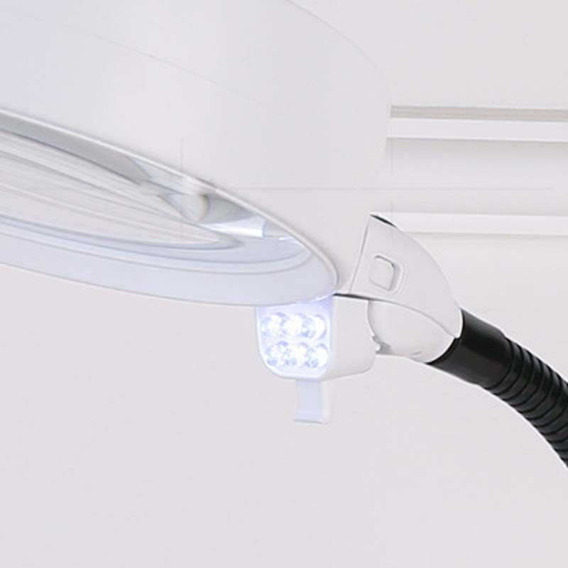 Multifunktions LED Lupe (10x Vergrösserung) mit 6 LED's für Reparaturen / Arbeiten - Weiss