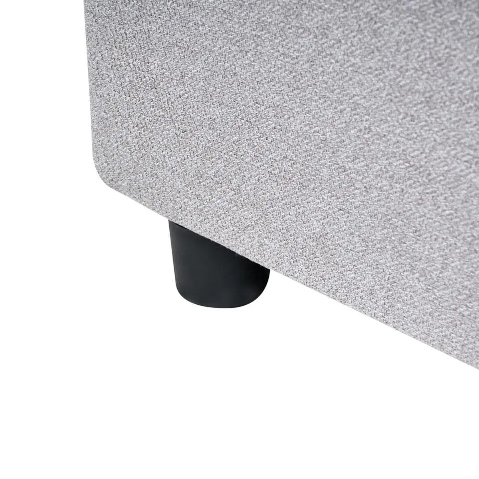 PRADES - Bed met opbergruimte - Lichtgrijs - 160 x 200 cm - Polyester