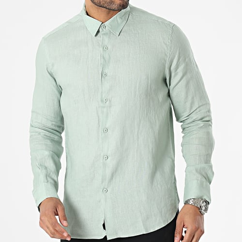 Chemise Manches Longues Vert Clair