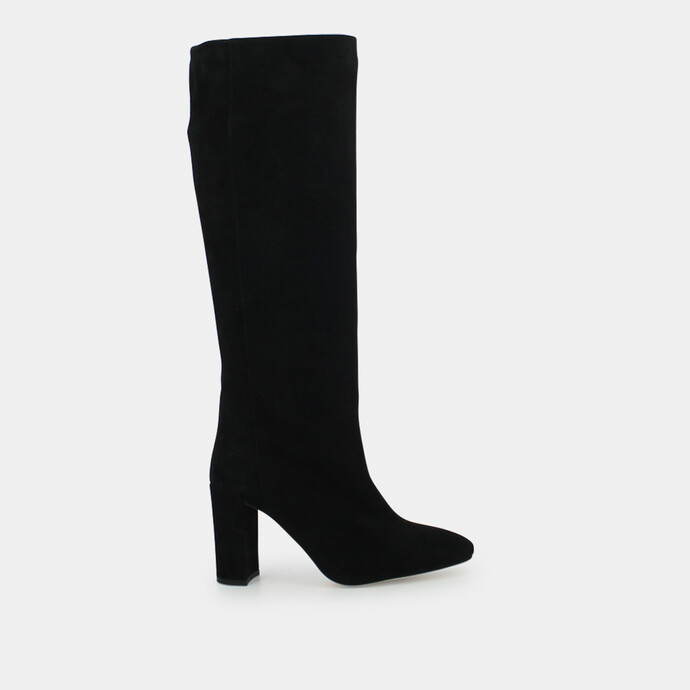 Bottes hautes  en velours noir
