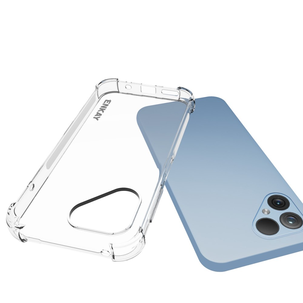 Fairphone 5 Gummi Hülle Case Slim Design mit Air Cushion Fallschutz - Transparent