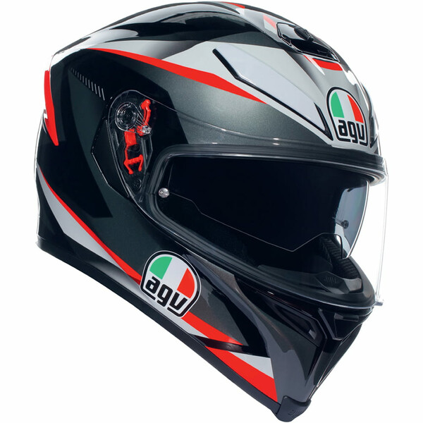 AGV - Casque K5 S Plasma Noir / Gris / Rouge