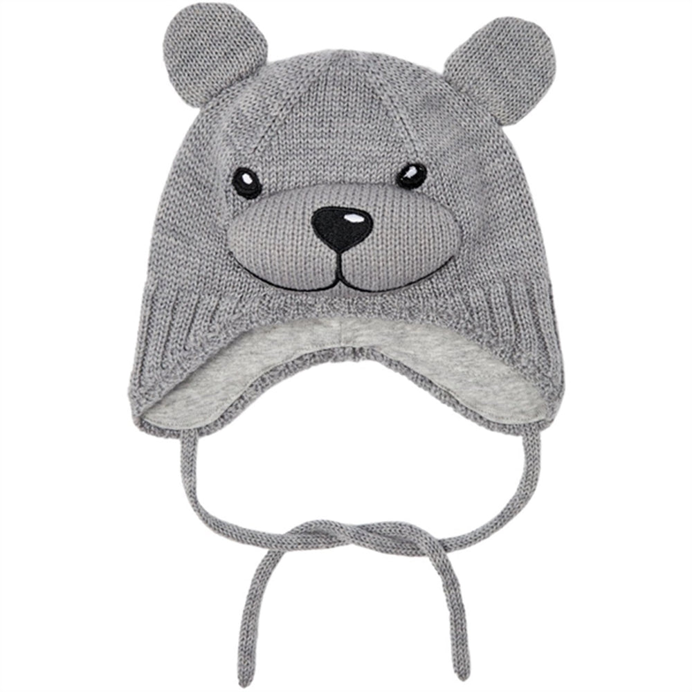 Grey Melange Runi Uld Strik Hue - Name It