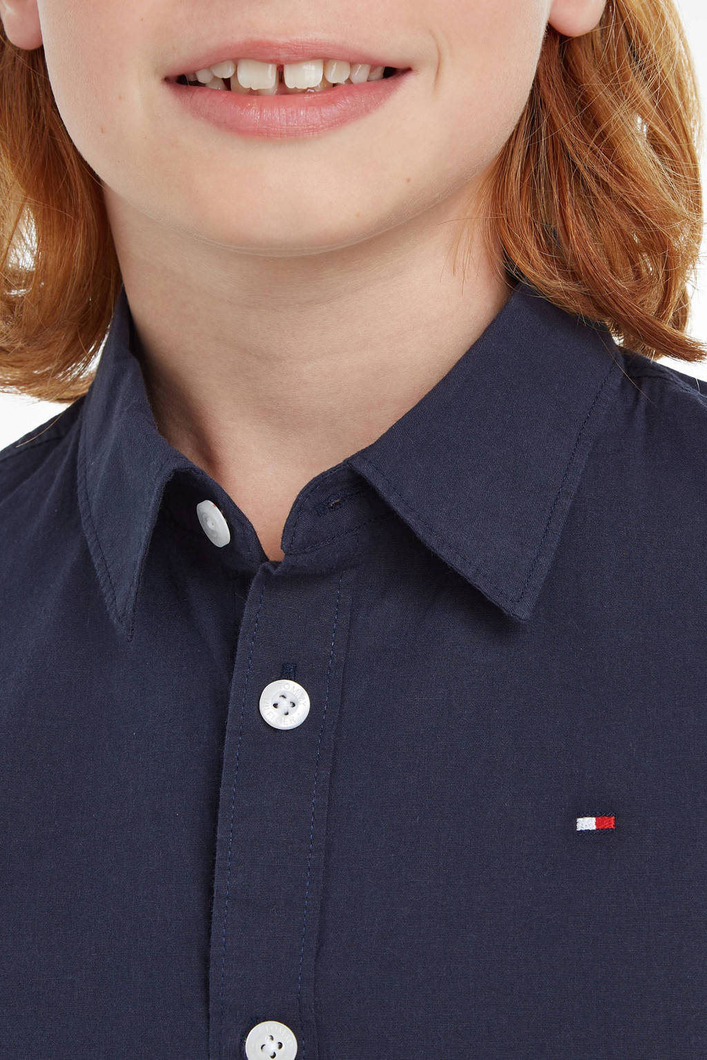 Tommy Hilfiger overhemd met logo donkerblauw