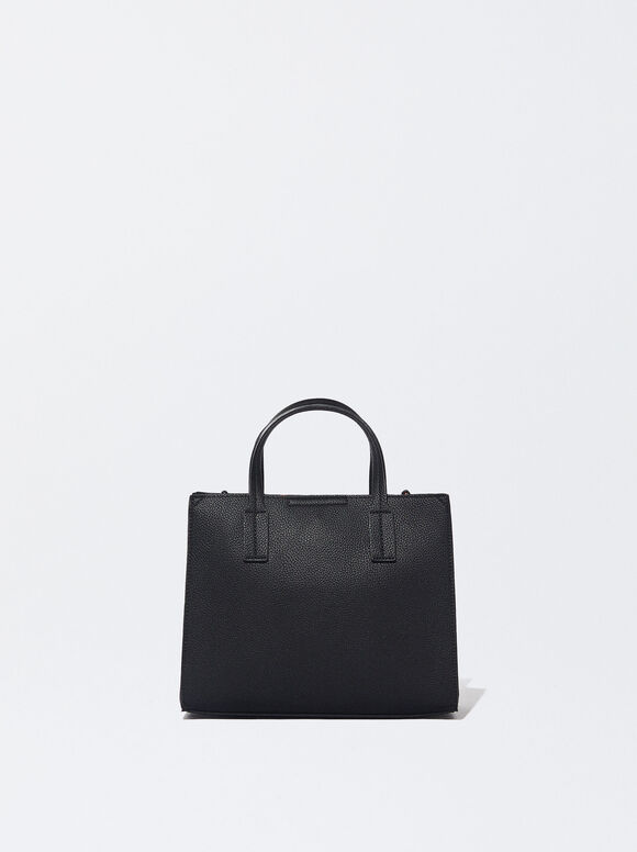 Bolsa tote com bolso removível - Preta