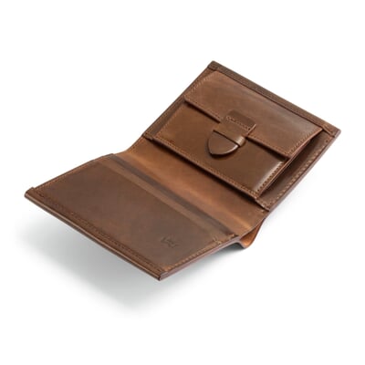 Herrenportemonnaie Cordovan klein, Cognac