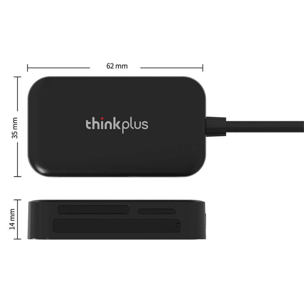 3 in 1 USB 3.0 Kartenlesegerät Card Reader für SD / CF und Micro SD Speicherkarten - Schwarz