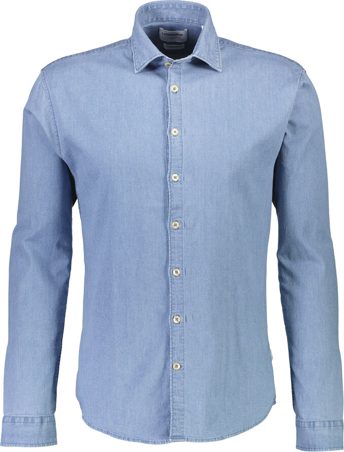 Lindbergh Soft indigo stretch shirt L/S Lt blue