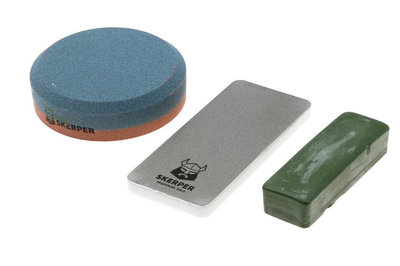 Skerper Field Sharpening Kit SVSO004, slijpset met lederen foedraal