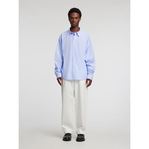Annarr Volund-Poplin Classic Stripe Skjorte, Skyway, M