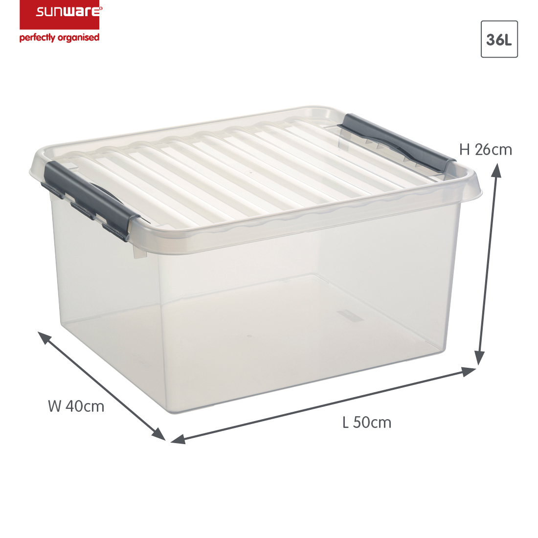 Sunware Q-line 36 liter set van 6 opbergboxen