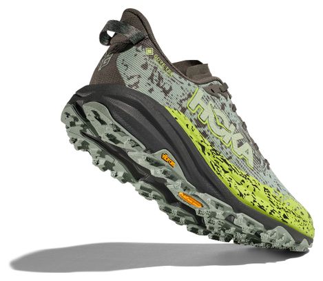 Chaussures Trail Hoka Speedgoat 6 GTX Gris/Vert Homme
