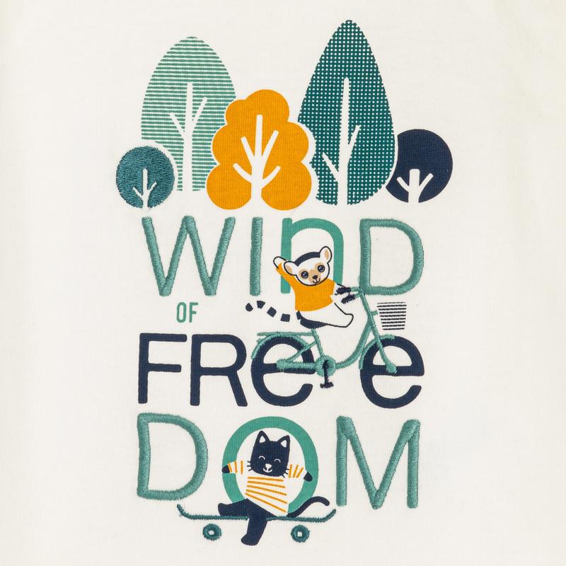 T-shirt à capuche animaux blanc bébé garçon Blanc