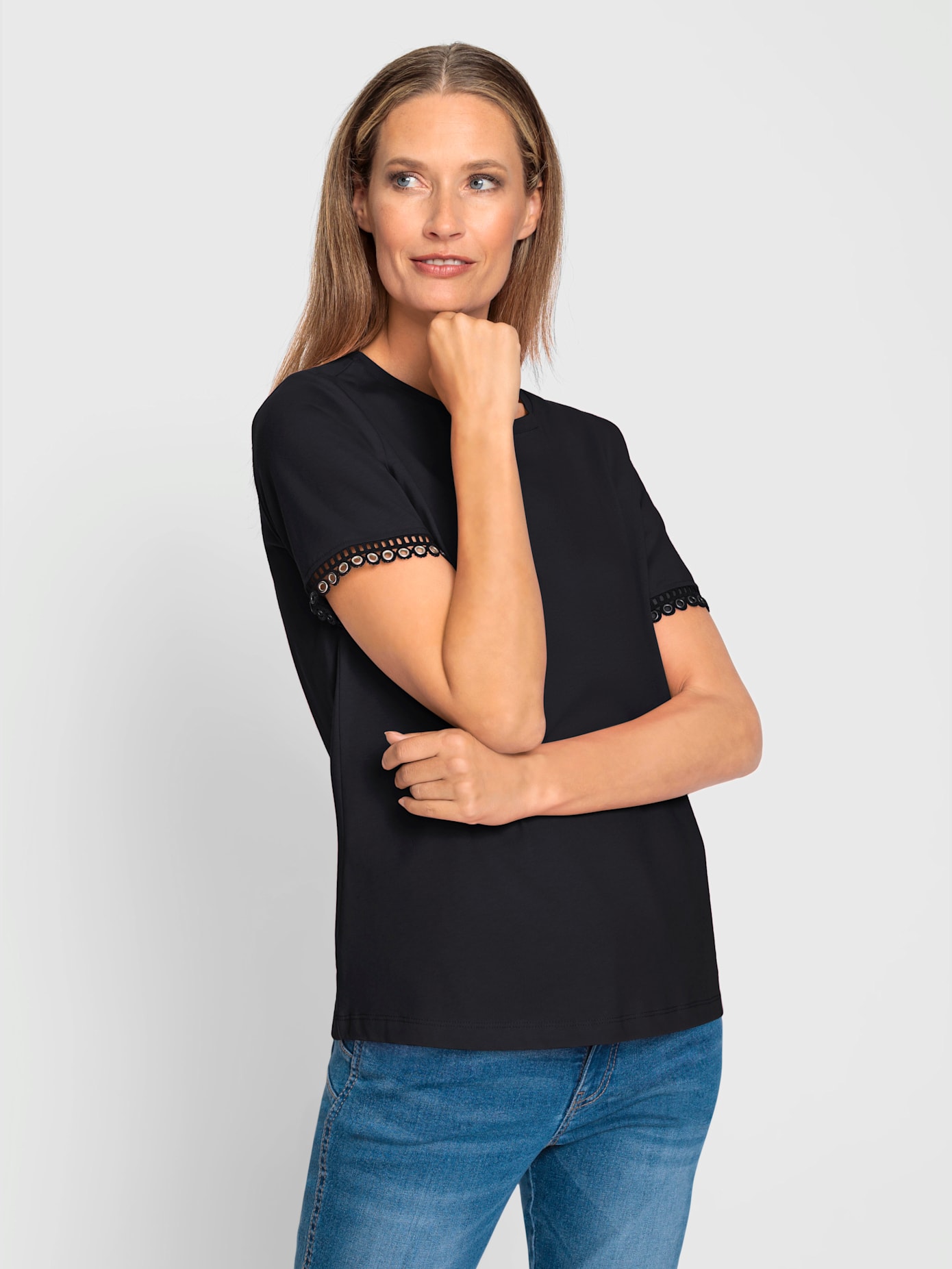 T-shirt œillets et ruban