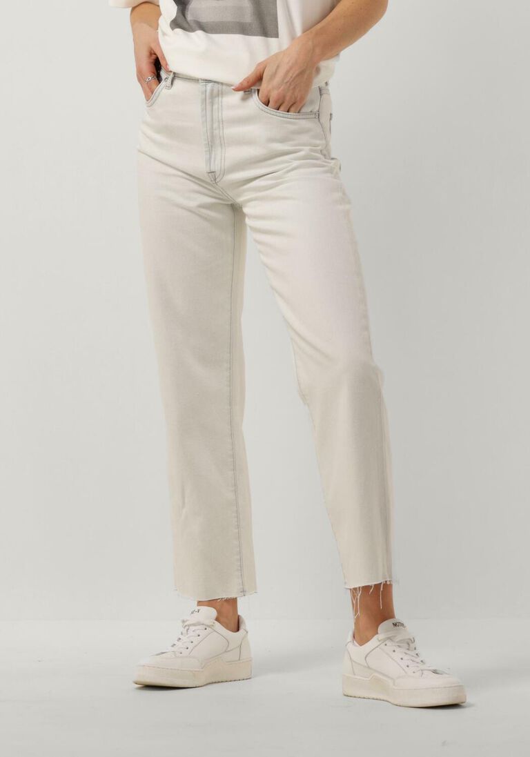 lichtblauwe 7 for all mankind bootcut jeans logan stovepipe icy bay with raw cut