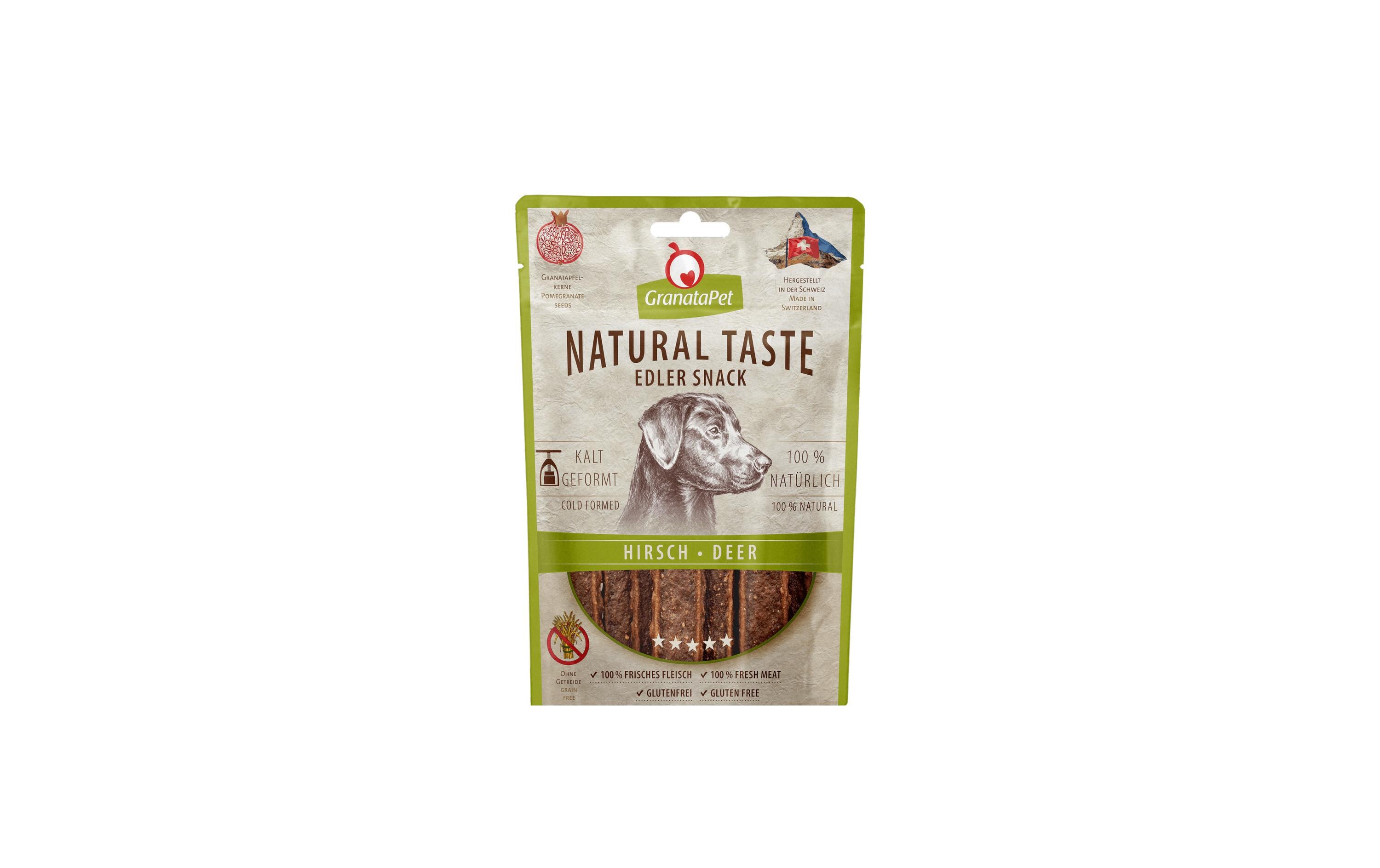 Natural Taste Edler Snack Hirsch 90 gErgänzungsfuttermittel für Hunde