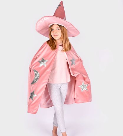 Den Goda Fen Udklædning - Tryllekunstner m. Hat - Pink
