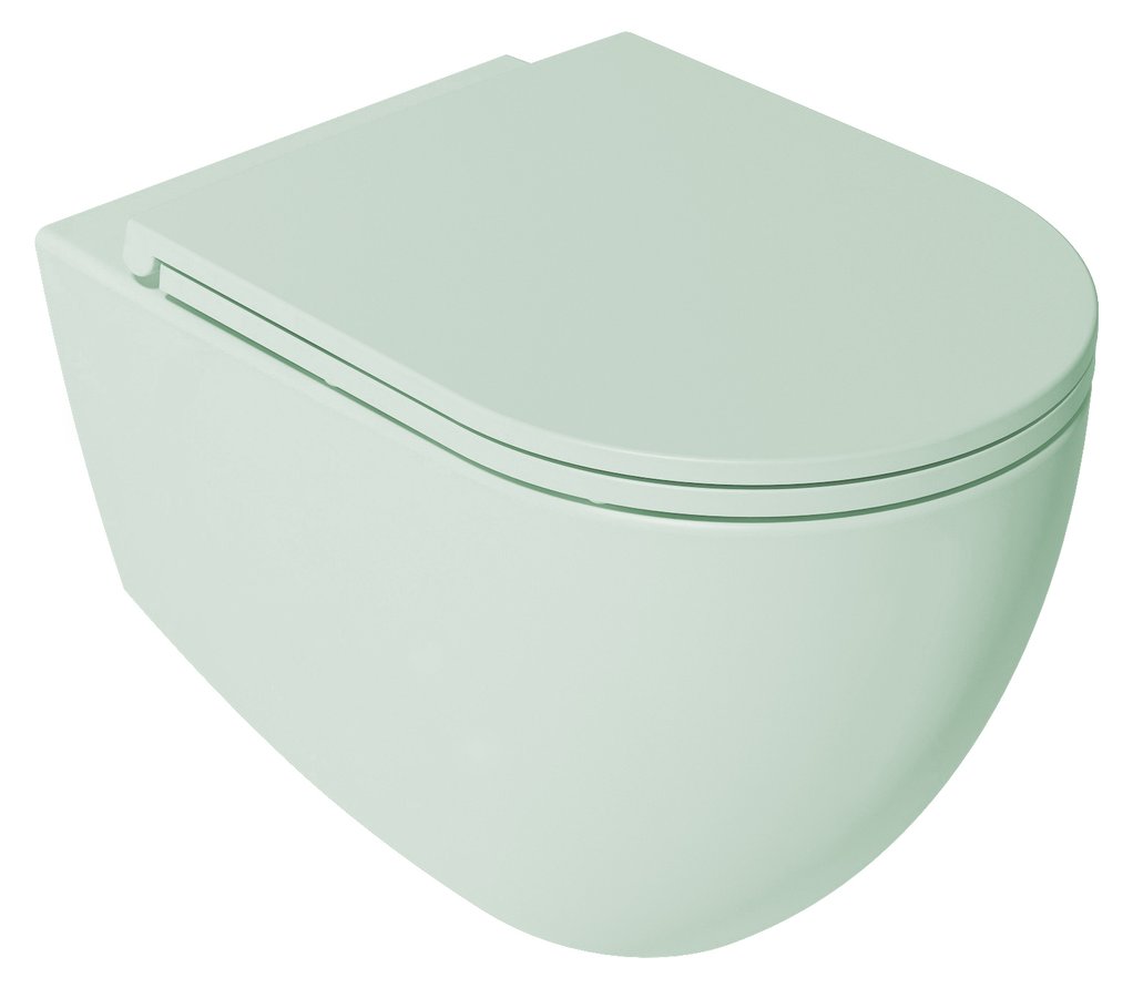 Isvea Infinity randloos toilet 53x36.5cm mintgroen