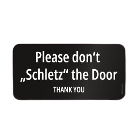 (115x60mm) Lustiger Tür Sticker Wasserfester Haustür Aufkleber Meme Abziehbild (077.00) - Schletz