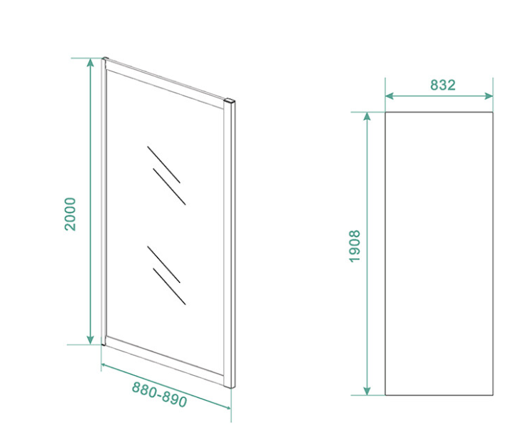 Mueller Manhattan douchecabine 140x90cm met schuifdeur en anti-kalk zwart mat