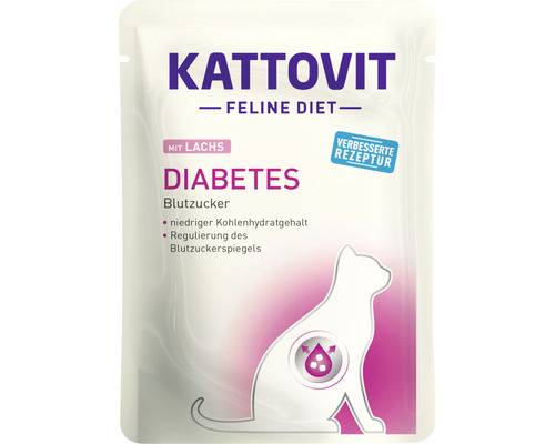 KATTOVIT nat kattenvoer, diabetes zalm, 85 g