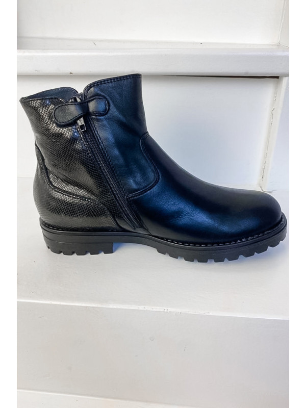 Bottines Fille Tornade Cuir Noir - Reqins