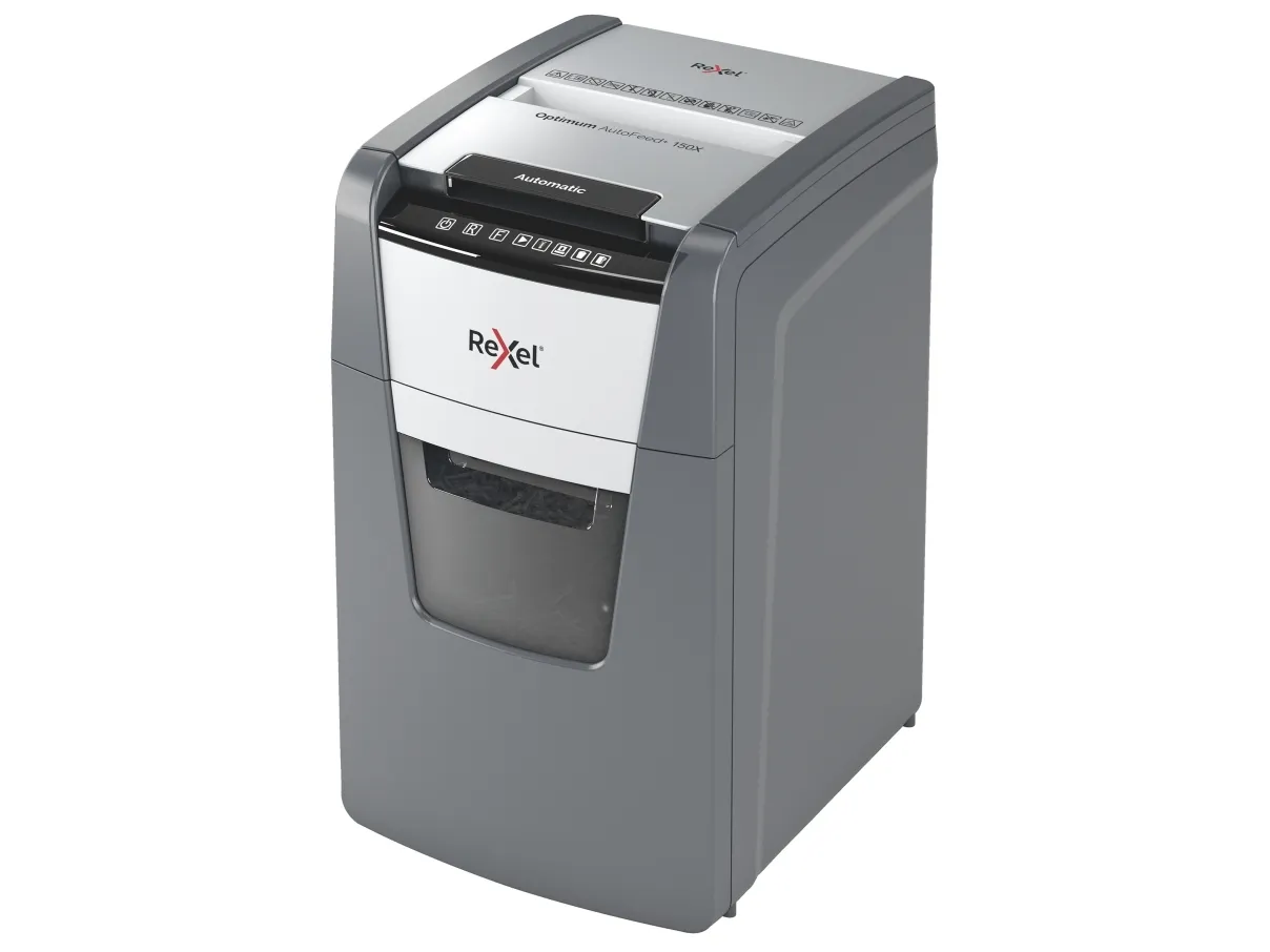 Makulator Rexel Optimum AutoFeed  150X krydsmakulering 4x28 mm (P-4)