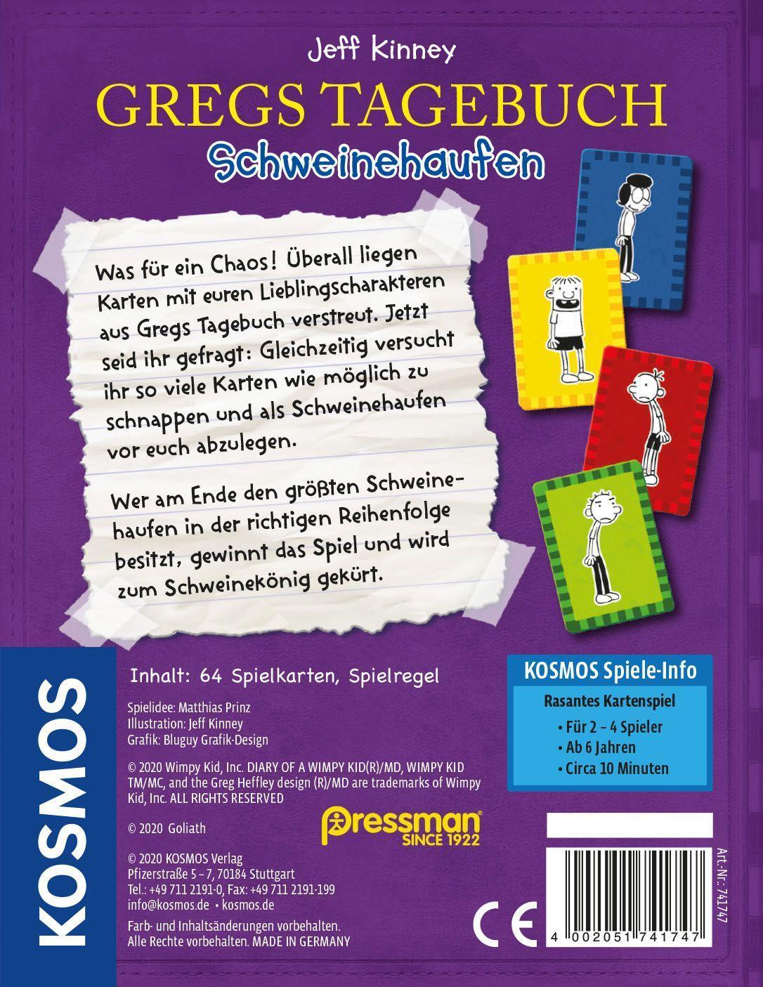 Kartenspiel Gregs Tagebuch – Schweinehaufen