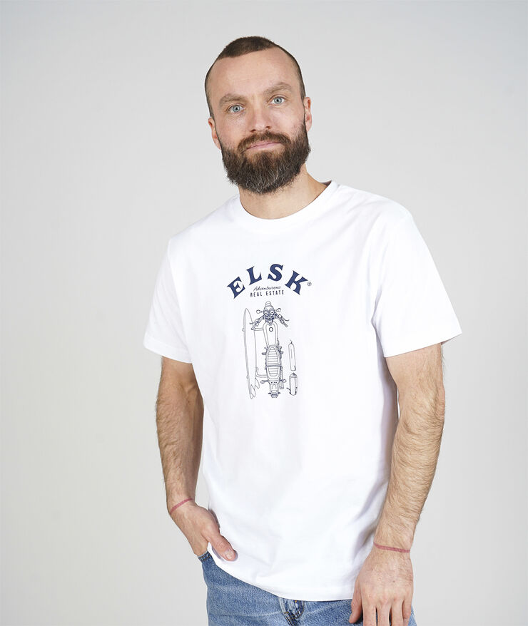 ELSK SINGLE ESTATE MEN'S BRUSHED T-SHIRT 001 optic white