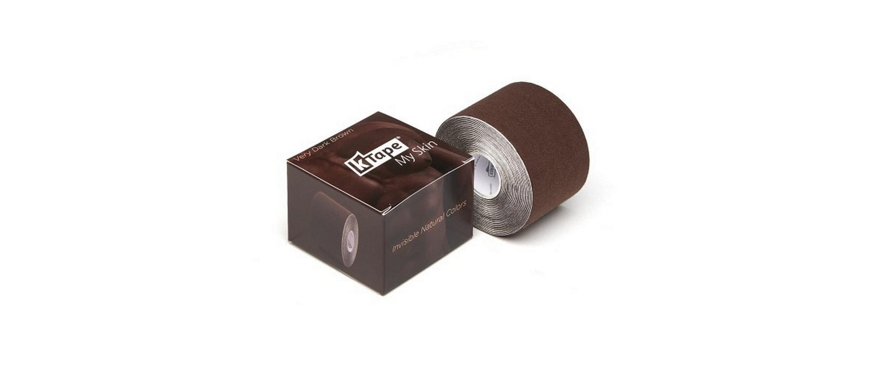 My Skin very dark brown 5 cm x 5 mAtmungsaktives Kinesiology Tape für Muskeln und Gelenke