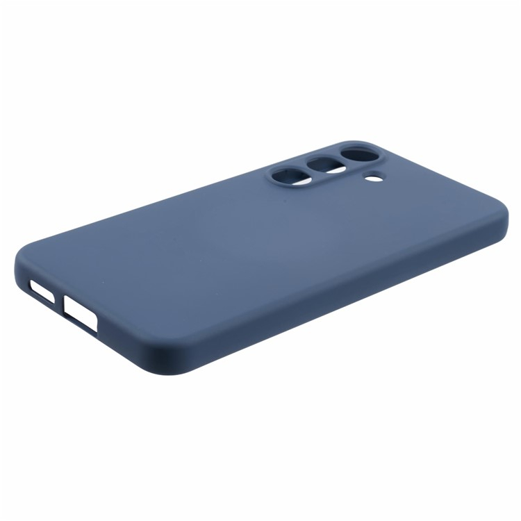 Samsung Galaxy S25 Gummi Case Hülle mit Kameraschutz - Dunkelblau (Matt)