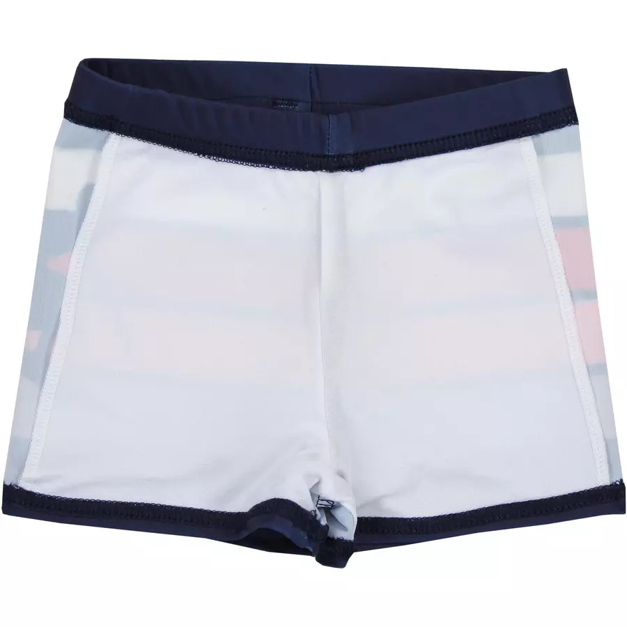 Aquarti Jungen Badehose Gestreift mit Motiven rotweiß