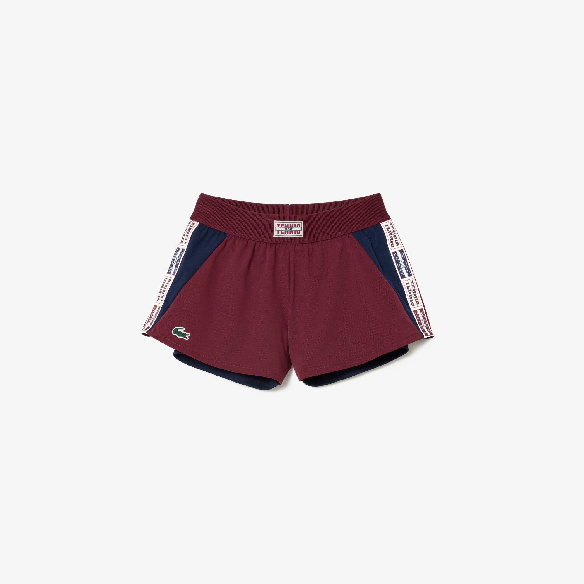 Gefütterte Tennis-Shorts aus recyceltem Gewebe Shorts - Rot - Lacoste - Damen
