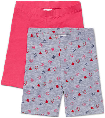 Luca & Lola Agnese Sykkelbukse 2-Pack, Grey Melange