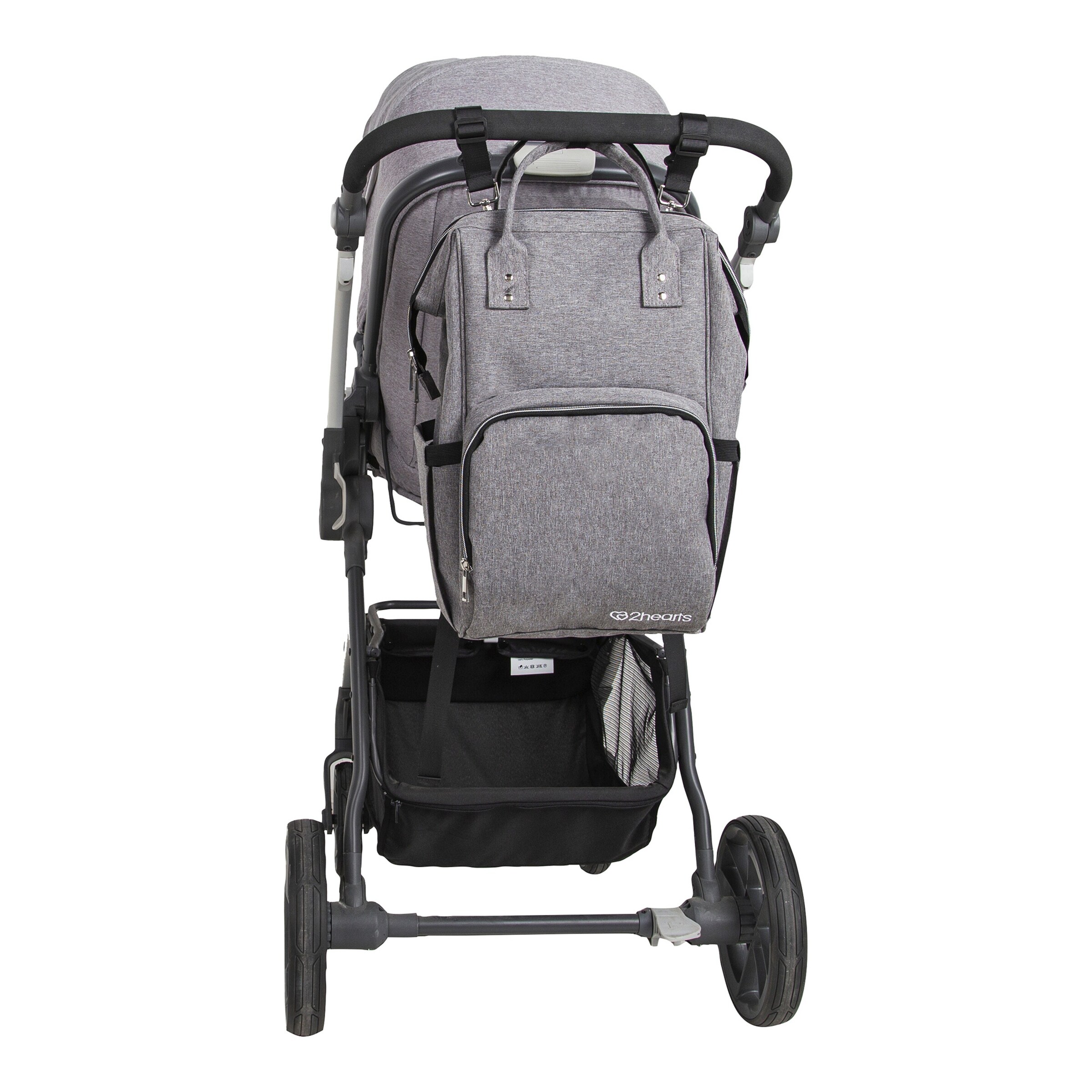 2hearts Wickelrucksack grau melange