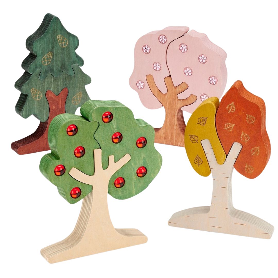 tickit puzzel bomen seizoenen - 4x3st
